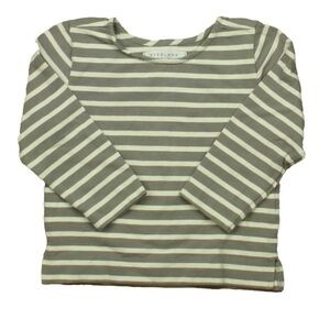 Everlane Girls Gray Stripe Long Sleeve Shirt size: 5T